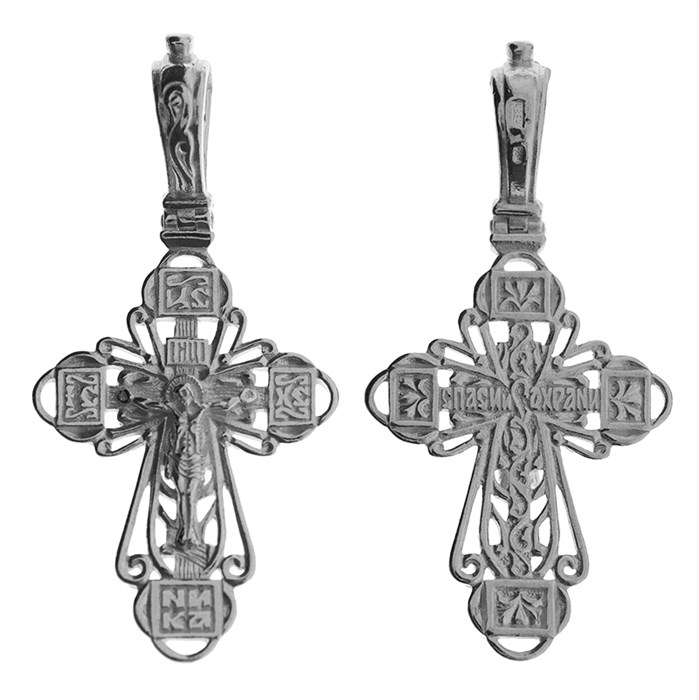 Крест серебряный Ag 925, коллекция Иваново, Родий, 2,84 гр. КРС02242545