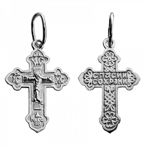 Крест серебряный Ag 925, коллекция Иваново, Родий, 1,68 гр. КРС02242553