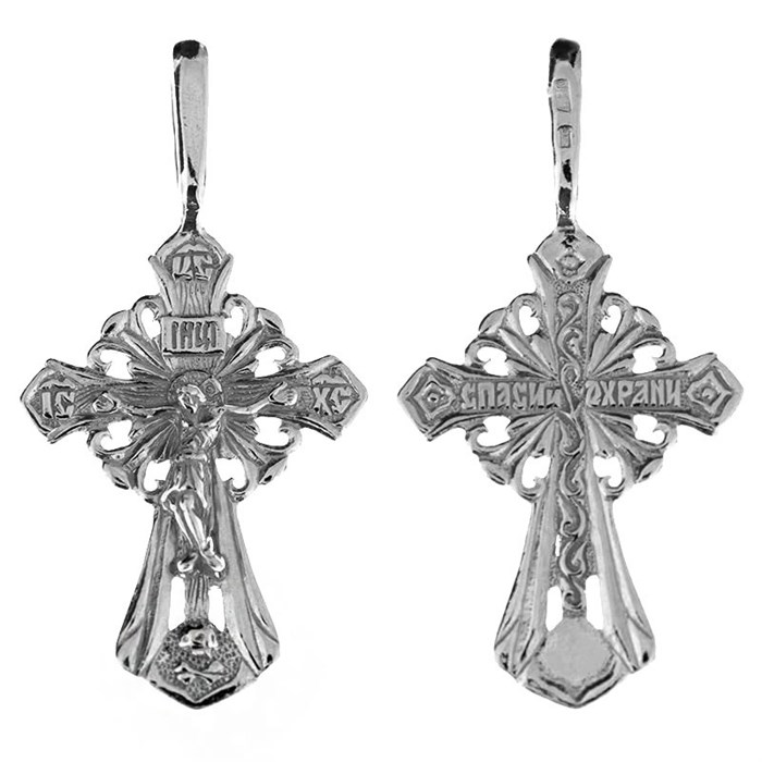 Крест серебряный Ag 925, коллекция Иваново, Родий, 1,93 гр. КРС02242578