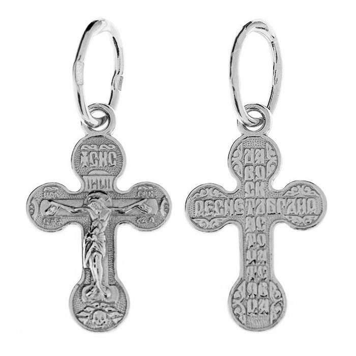 Крест серебряный Ag 925, коллекция Иваново, Родий, 0,64 гр. КРС02242596