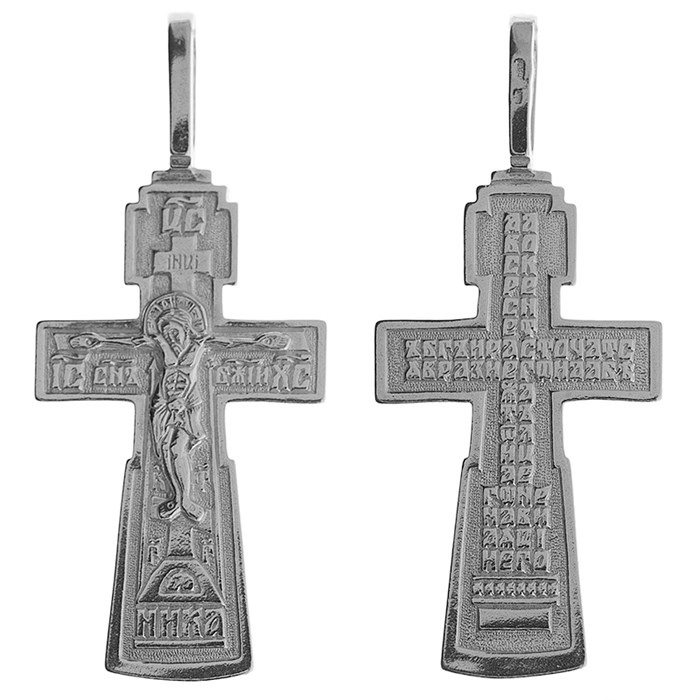 Крест серебряный Ag 925, коллекция Иваново, Родий, 7,28 гр. КРС02242609 - фото 89157