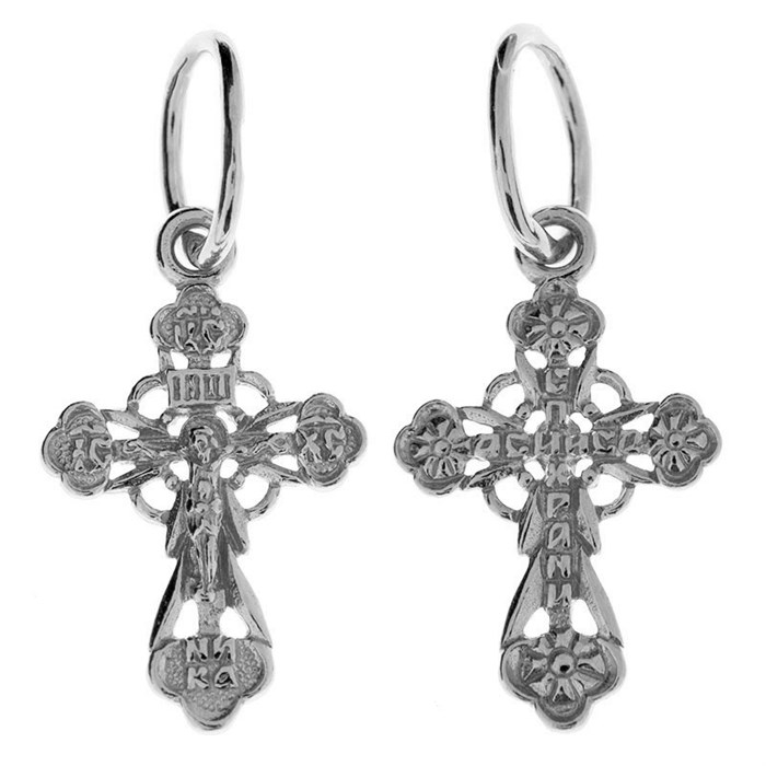 Крест серебряный Ag 925, коллекция Иваново, Родий, 0,61 гр. КРС02242618