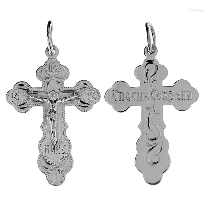 Крест серебряный Ag 925, коллекция Москва златоглавая-2, Родий, 2,31 гр. КРС02242650