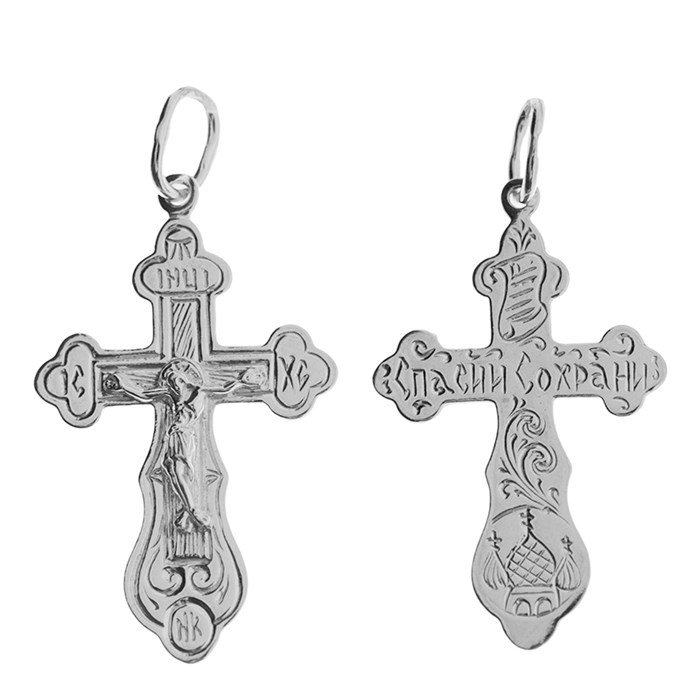 Крест серебряный Ag 925, 1,37 гр. КРС02242705