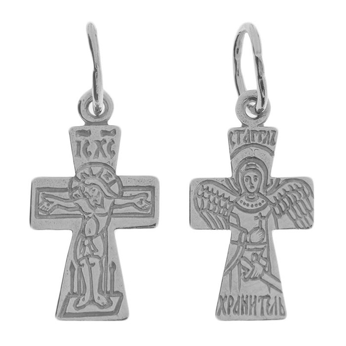 Крест серебряный Ag 925, коллекция Царь Славы, Родий, 0,59 гр. КРС02242730