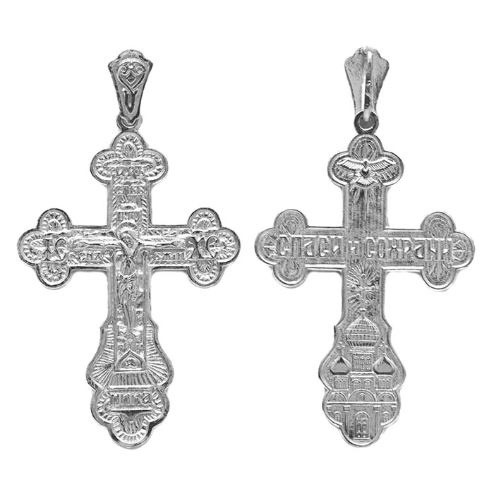 Крест серебряный Ag 925, коллекция Эпифания, Родий, 10,78 гр. КРС02242736