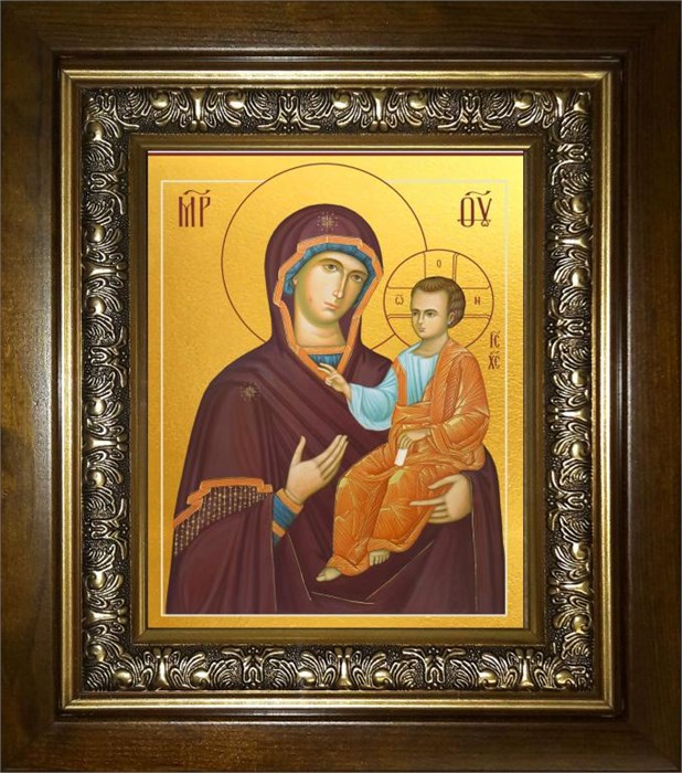 Иверская икона Божией Матери 14х18 в киоте 20х24 km_25_254