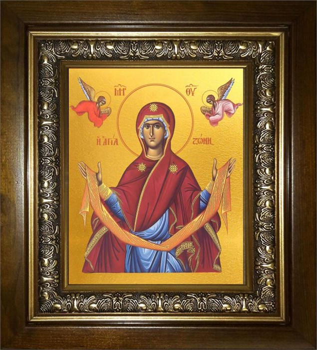 Покров Пресвятой Богородицы 14х18 в киоте 20х24 km_25_266