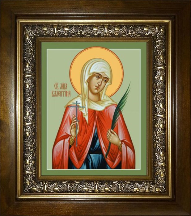 Валентина Кесарийская мученица 14х18 в киоте 20х24 km_25_308