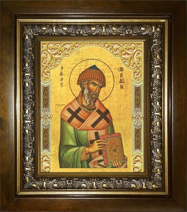 Спиридон Тримифунтский святитель 14х18 в киоте 20х24 km_25_369