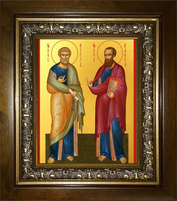 Петр и Павел апостолы 14х18 в киоте 20х24 km_25_480