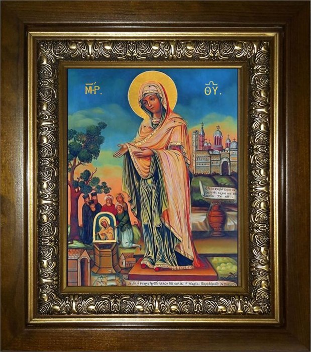 Геронтисса икона Божией Матери 14х18 в киоте 20х24 km_25_557