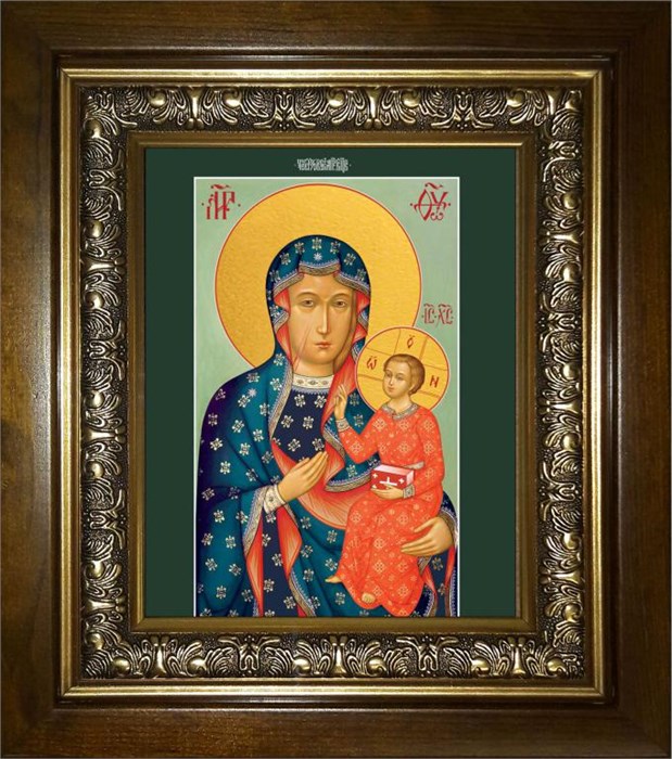 Ченстоховская икона Божией Матери 14х18 в киоте 20х24 km_25_563