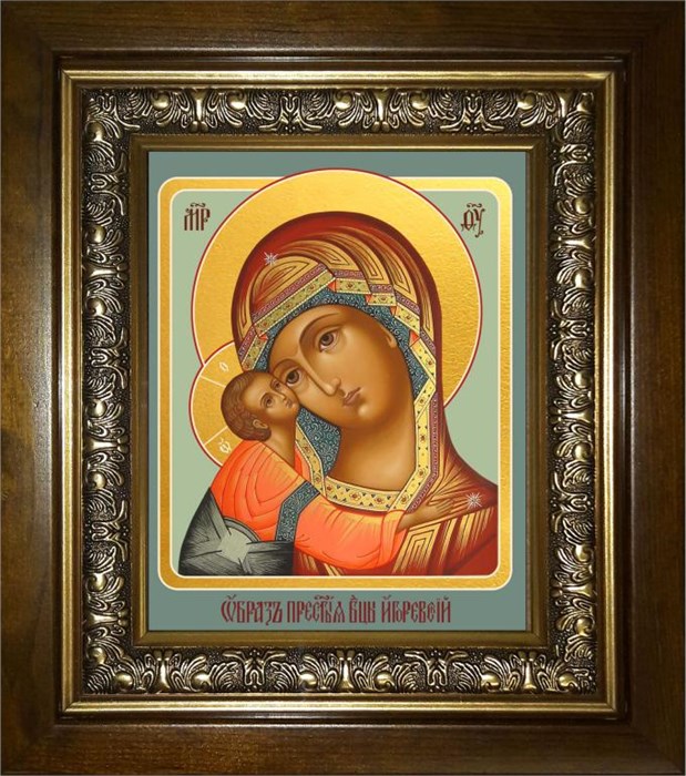 Игоревская икона Божией Матери 14х18 в киоте 20х24 km_25_597