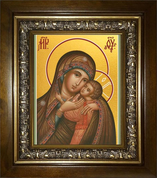 Умиление, икона Божией Матери 14х18 в киоте 20х24 km_25_628