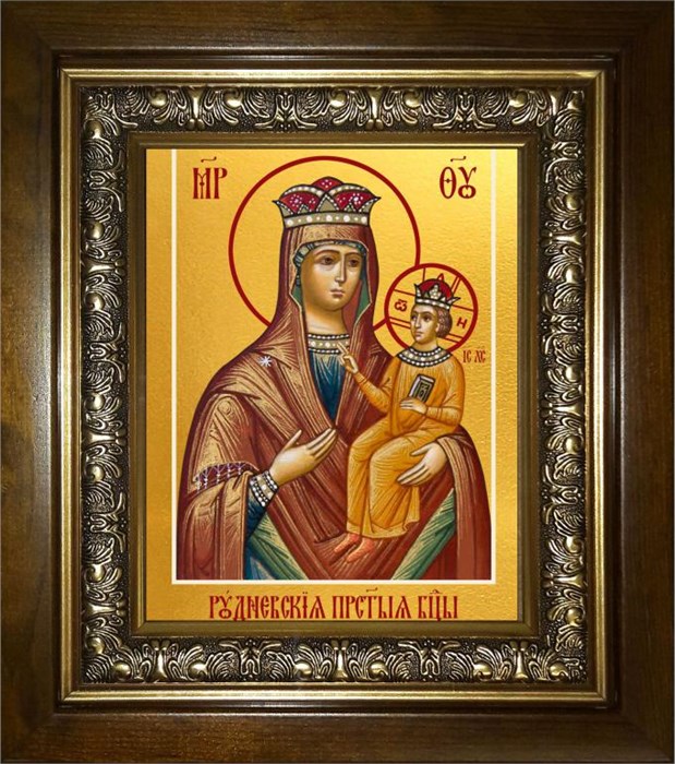 Рудневская икона Божией Матери 14х18 в киоте 20х24 km_25_668