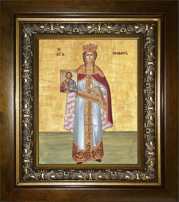 Феодора Цареградская преподобная 14х18 в киоте 20х24 km_25_700