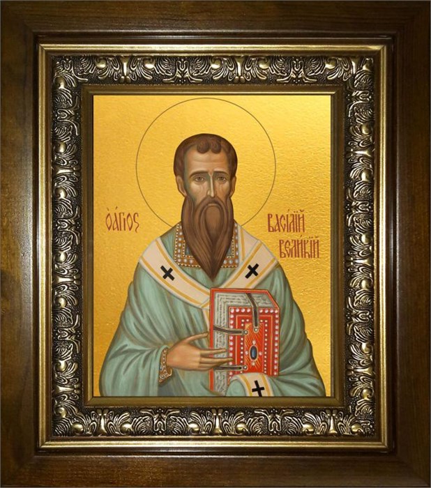 Василий Великий святитель 14х18 в киоте 20х24 km_25_838