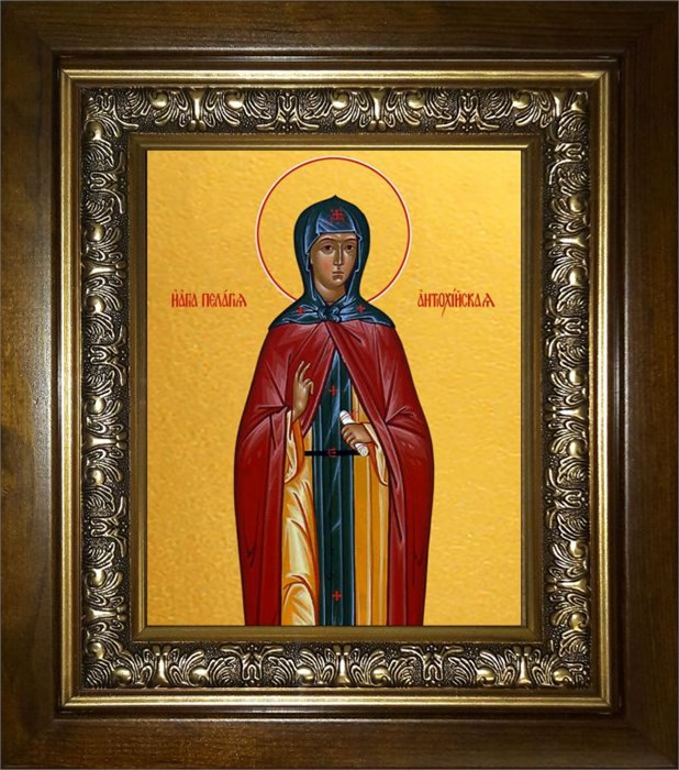 Пелагия Антиохийская преподобная 14х18 в киоте 20х24 km_25_855