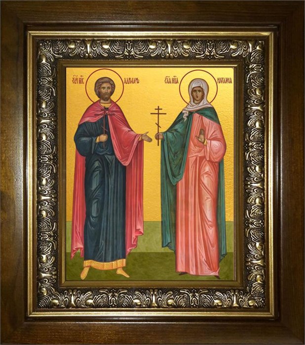 Адриан и Наталия мученики 14х18 в киоте 20х24 km_25_925
