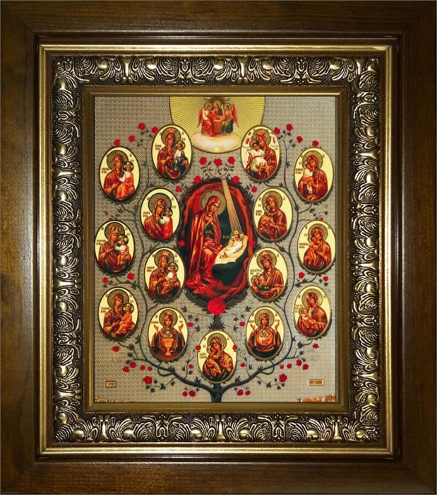 Древо Богоматери 14х18 в киоте 20х24 km_25_967