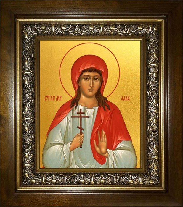Алла Готфская мученица 14х18 в киоте 20х24 km_25_997