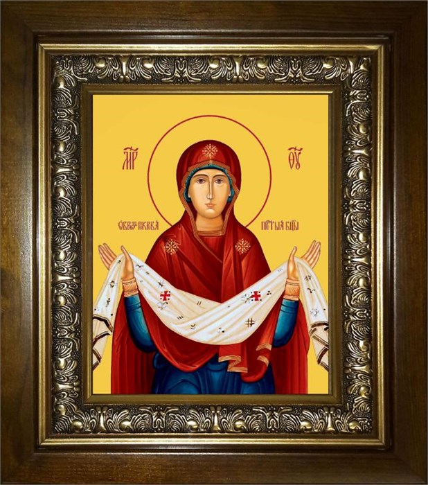 Покров Пресвятой Богородицы 14х18 в киоте 20х24 km_25_1089