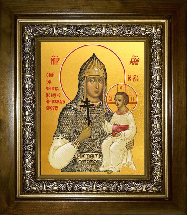 Взбранной Воеводе икона Божией Матери 14х18 в киоте 20х24 km_25_1152