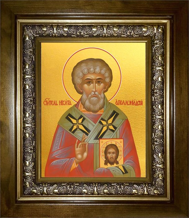 Никита исповедник, архиепископ Аполлониадский 14х18 в киоте 20х24 km_25_1272