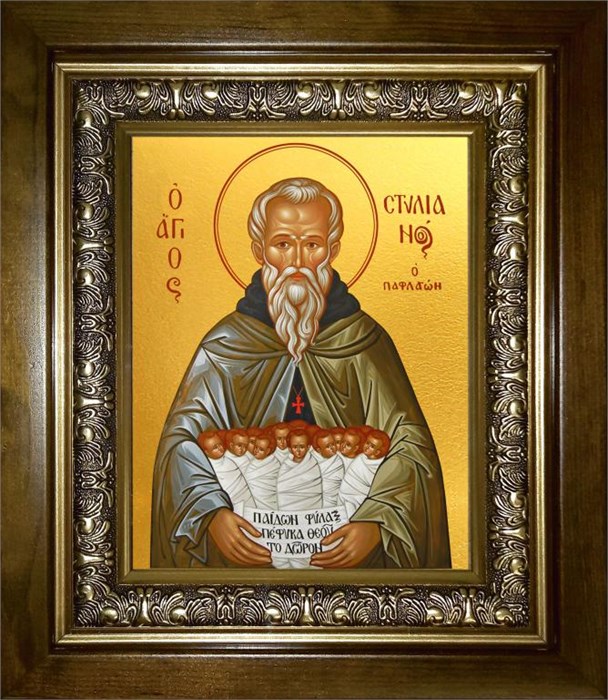 Стилиан преподобный 14х18 в киоте 20х24 km_25_1297