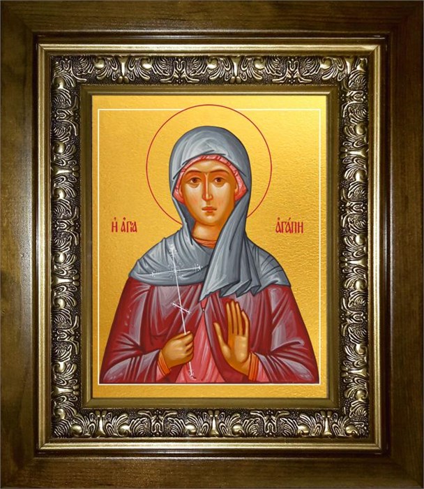 Агапия Аквилейская 14х18 в киоте 20х24 km_25_1351