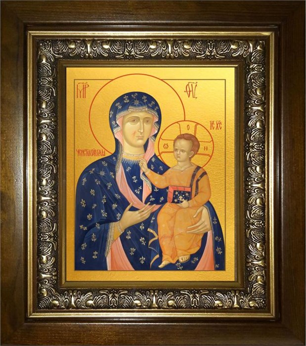 Ченстоховская икона Божией Матери 18х24 в киоте 24х30 km_25_1598