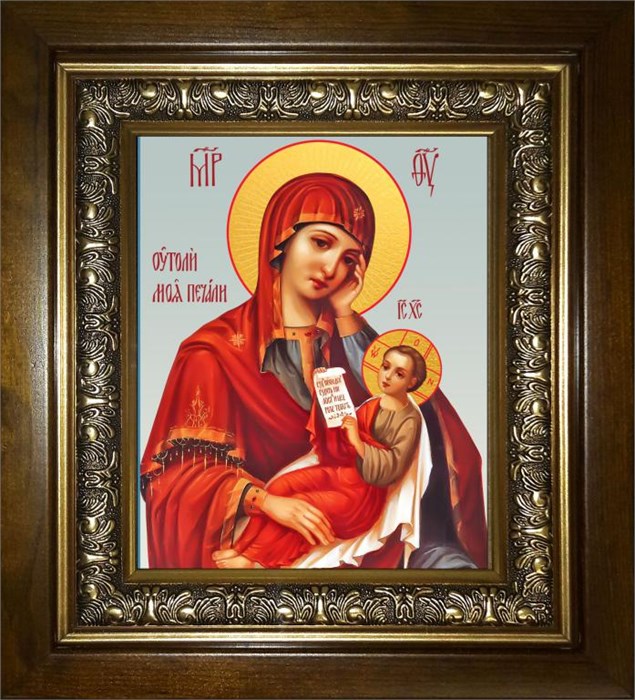 Утоли моя печали икона Божией Матери 18х24 в киоте 24х30 km_25_1616