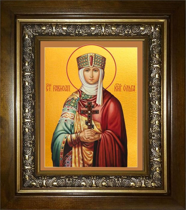 Ольга равноапостольная великая княгиня 18х24 в киоте 24х30 km_25_1649