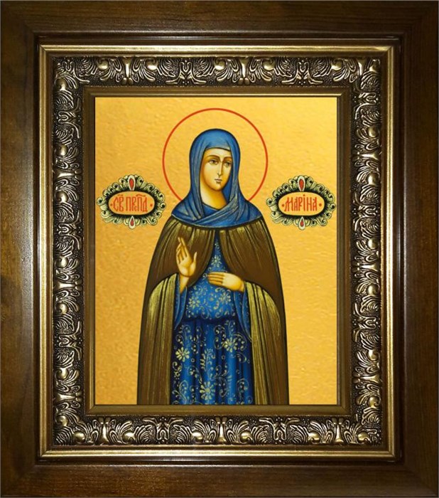Преподобная Марина Берийская (Македонская), дева 18х24 в киоте 24х30 km_25_1755