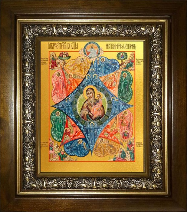 Неопалимая Купина, икона Божией Матери 18х24 в киоте 24х30 km_25_1920