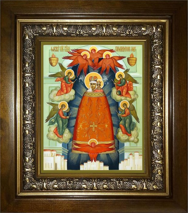 Прибавление Ума, икона Божией Матери 18х24 в киоте 24х30 km_25_1949