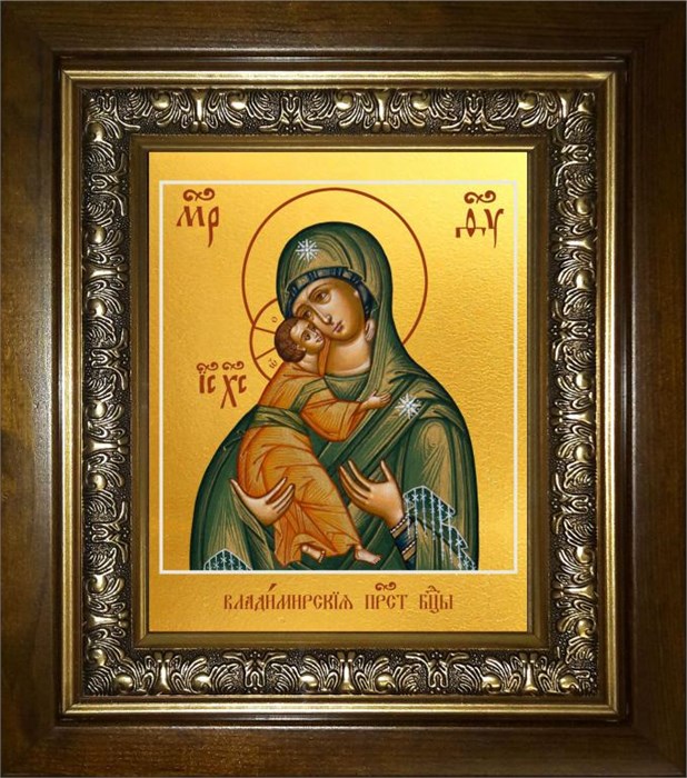 Владимирская икона Божией Матери 18х24 в киоте 24х30 km_25_1958