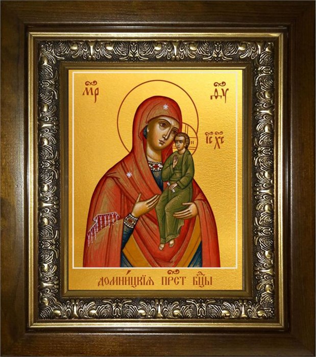 Домницкая икона Божией Матери 18х24 в киоте 24х30 km_25_1966