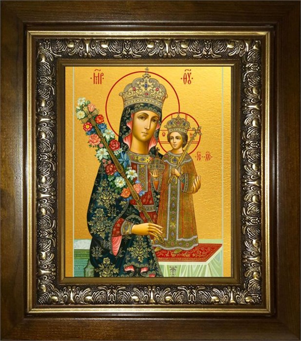 Неувядаемый цвет, икона Божией Матери 18х24 в киоте 24х30 km_25_1982