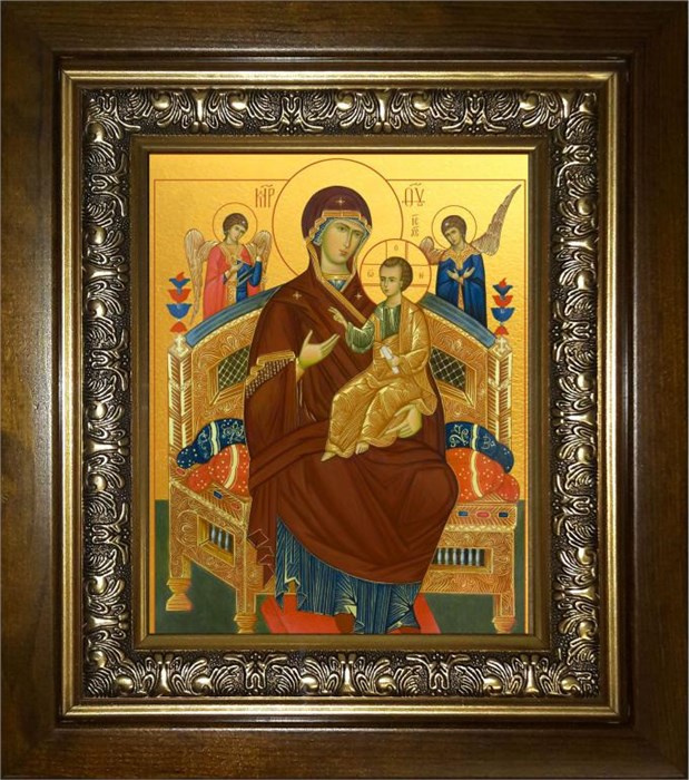 Всецарица икона Божией Матери 18х24 в киоте 24х30 km_25_1989