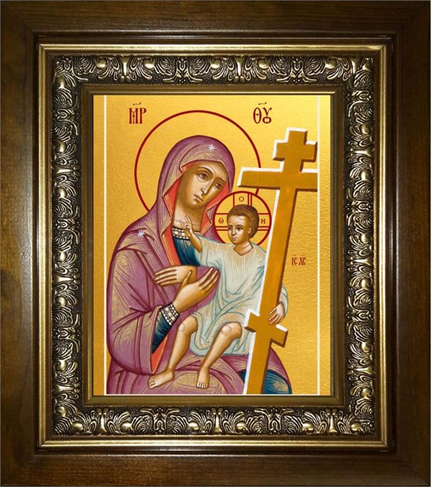 Новоникитская икона Божией Матери 18х24 в киоте 24х30 km_25_2014