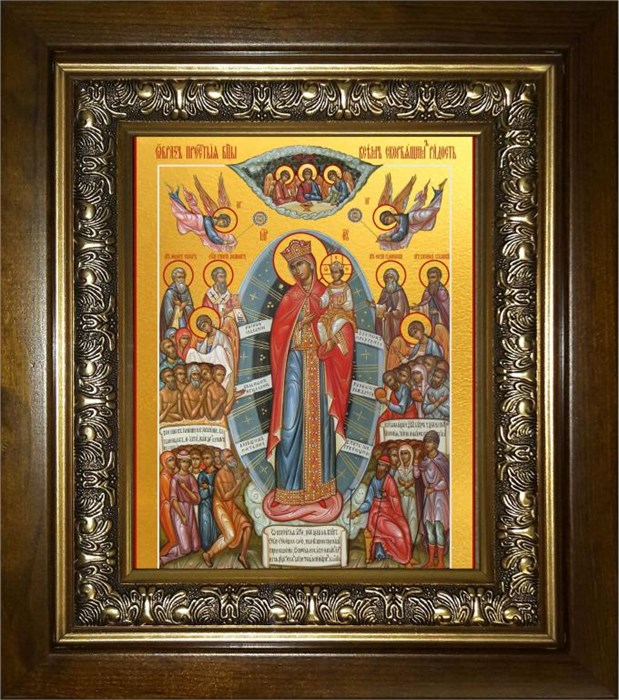 Всех скорбящих Радость, икона Божией Матери 18х24 в киоте 24х30 km_25_2034