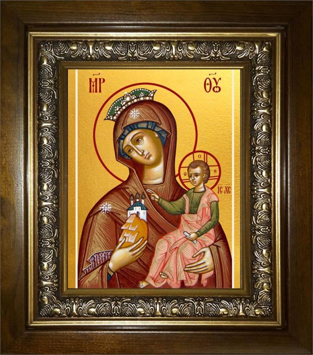 Тучная Гора, икона Божией Матери 18х24 в киоте 24х30 km_25_2036