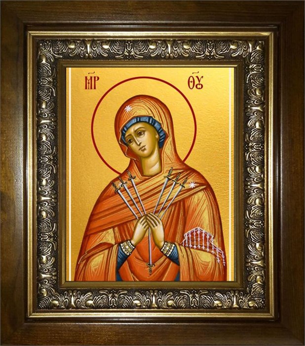 Умягчение злых сердец, икона Божией Матери 18х24 в киоте 24х30 km_25_2038