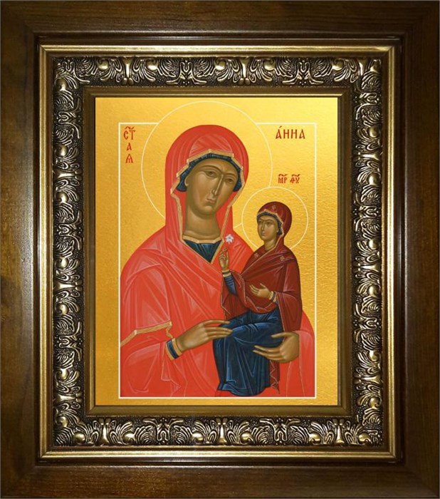 Анна, мать Пресвятой Богородицы, праведная 18х24 в киоте 24х30 km_25_2199