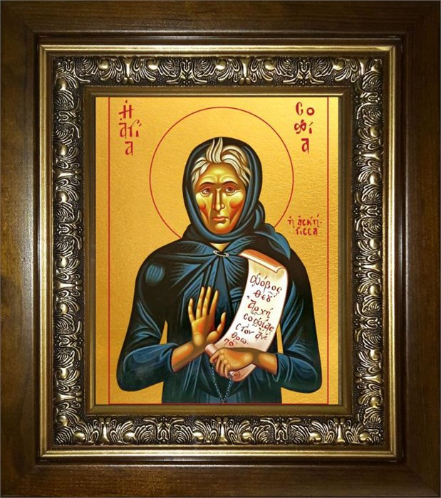 София (Хотокуриду), преподобная 18х24 в киоте 24х30 km_25_2250