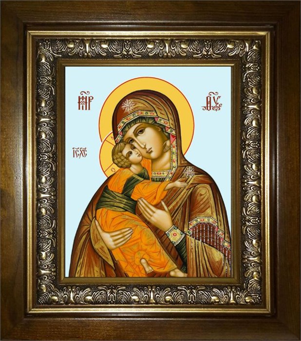 Владимирская икона Божией Матери 18х24 в киоте 24х30 km_25_2442