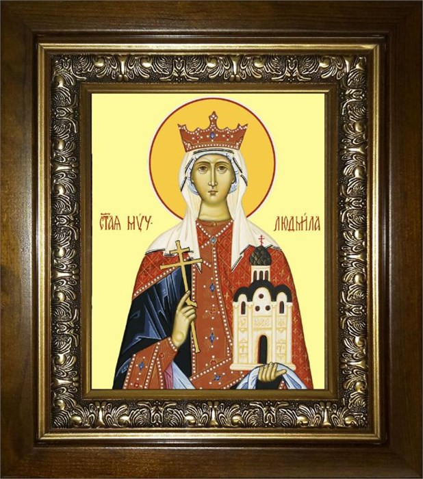 Людмила княгиня Чешская 18х24 в киоте 24х30 km_25_2449
