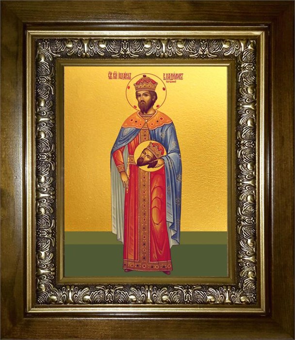 Иоанн Владимир, князь Сербский, святой мученик 18х24 в киоте 24х30 km_25_2538